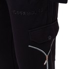 Костюм мужской (толстовка/брюки), цвет чёрный, размер 52 - Фото 16