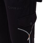 Костюм мужской (толстовка/брюки), цвет чёрный, размер 52 - Фото 3