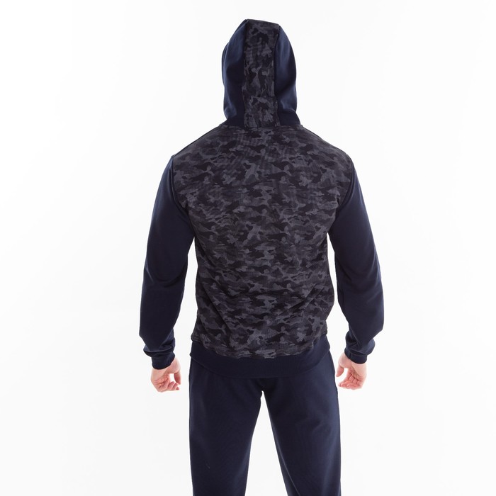 Костюм мужской (толстовка/брюки), цвет тёмно-синий, размер 54 55754