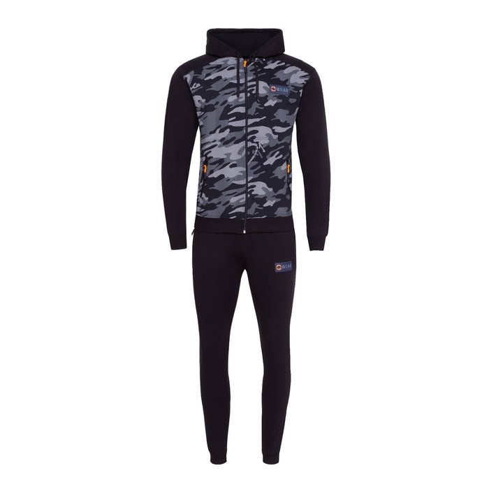 Костюм мужской (толстовка/брюки), цвет серый, размер 50 55755