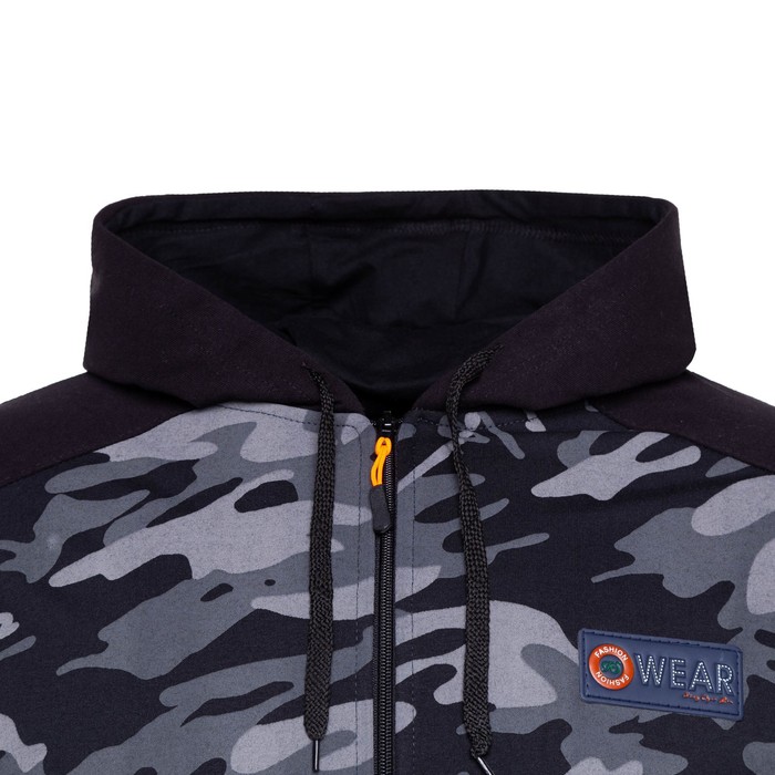 Костюм мужской (толстовка/брюки), цвет серый, размер 50 55755