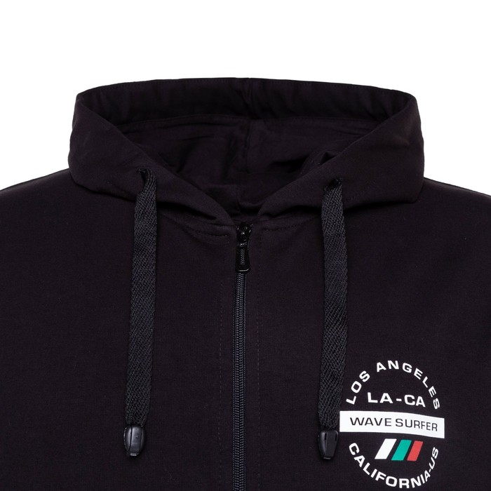 Костюм мужской (толстовка/брюки), цвет чёрный, размер 50 55757