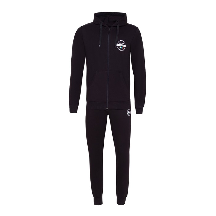 Костюм мужской (толстовка/брюки), цвет чёрный, размер 50 55757