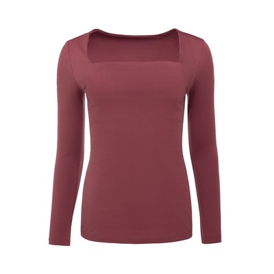 Лонгслив женский MINAKU: Basic line, бордовый, размер 42