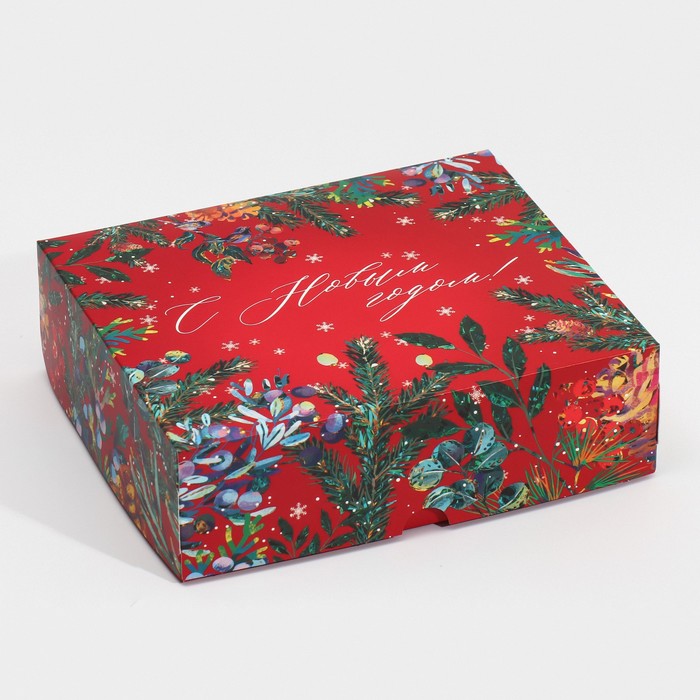 Коробка для кондитерских изделий  «С новым годом!», 17 × 20 × 6 см - Фото 1