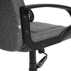 Кресло офисное СН747, с подлокотниками, на колёсиках, ткань, цвет чёрный/серый 207 - Фото 12