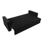 Прямой диван «Атланта лайт», без стола, еврокнижка, велюр, цвет, цвет чёрный  (артикул 9209867)  большой выбор товаров оптом и в розницу по низким ценам с доставкой