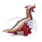 Динозавр «Дракон», работает от батареек, световые и звуковые эффекты, цвет красный - фото 3989639
