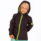 Куртка детская SOFTSHELL, цвет чёрный/салатовый, рост 128 см - фото 11728392