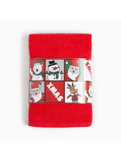Набор махровых полотенец «Этель» Xmas, 30×30 см - 3 шт., хлопок 100%