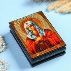 Шкатулка «Божья Матерь Умиление»  10×14 см, лаковая миниатюра - фото 1447969