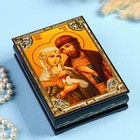 Шкатулка «Петр и Февронья»  10×14 см, лаковая миниатюра - фото 1447975