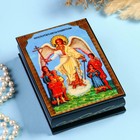 Шкатулка «Ангел-хранитель»  10×14 см, лаковая миниатюра - фото 7669445