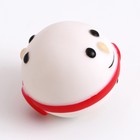 Игрушка-шар под лакомства "Снеговик", 8 см, белая - Фото 4