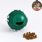 Игрушка-шар под лакомства "Снежинка", 8 см, зелёная - фото 320434095