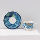 Сервиз чайный Доляна «Звёздная ночь», 12 предметов: 6 чашек 250 мл, 6 блюдец d=15 см, фарфор - Фото 5