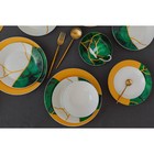 Тарелка фарфоровая десертная Доляна «Малахитовая шкатулка», d=20,5 см - фото 47878022