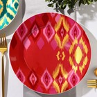 Тарелка фарфоровая обеденная Доляна Askım, d=25 см, цвет красный - фото 318989496