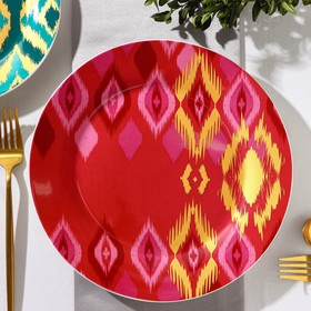 Тарелка фарфоровая обеденная Доляна Askım, d=25 см, цвет красный
