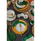 Тарелка обеденная Доляна «Малахитовая шкатулка», d=25 см, фарфор, зелёная - Фото 5