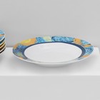 Тарелки Доляна «Звёздная ночь», 18 предметов: 6 тарелок d=20 см, 6 тарелок d=25 см, 6 тарелок глубоких 340 мл, фарфор, белые, голубые - Фото 11