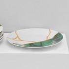 Набор тарелок фарфоровых Доляна «Малахитовая шкатулка», 18 предметов: 6 тарелок d=20 см, 6 тарелок d=25 см, 6 тарелок глубоких 340 мл - фото 4358277