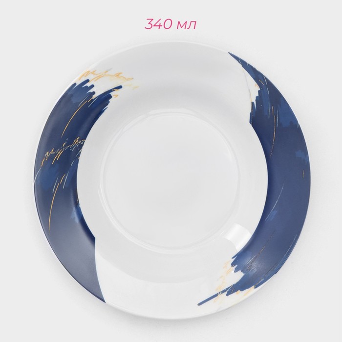 Набор тарелок фарфоровых Доляна Ternura, 18 предметов: 6 тарелок d=20 см, 6 тарелок d=25 см, 6 тарелок глубоких 340 мл - фото 1907500596