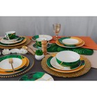 Салатник фарфоровый Доляна «Малахитовая шкатулка», 600 мл, d=15.5 см, цвет зелёный - Фото 4