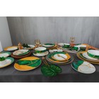 Салатник фарфоровый Доляна «Малахитовая шкатулка», 600 мл, d=15,5 см, цвет зелёный - Фото 5
