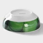 Салатник фарфоровый Доляна «Малахитовая шкатулка», 600 мл, d=15.5 см, цвет зелёный - Фото 6