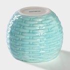 Сахарница Доляна «Зайка», 650 мл, доломит, голубая - Фото 4