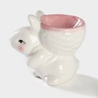 Подставка для яйца Доляна «Зайка», 8×5.5×7.5 см, розовая - Фото 3