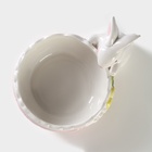 Конфетница Доляна «Зайка», 250 мл, доломит, розовая - Фото 3