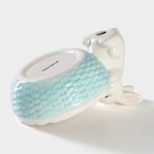 Конфетница Доляна «Зайка», 250 мл, доломит, голубая - Фото 4