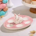 Подставка для яиц Доляна «Зайка», 25×18×9 см, розовая - Фото 2