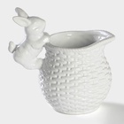 Молочник Доляна «Зайка», 450 мл, белый - Фото 3