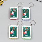 Фонарик брелок для ключей на кольце «Дед Мороз с зайчиком - Сказочного года», 6.5×3.5×1 см, МИКС - Фото 4