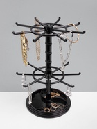Подставка для украшений «QF. Карусель», универсальная, 16×16×28 см, чёрная - Фото 4