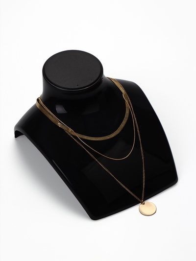 Бюст для украшений QF, 19.5×9.8×16 см, чёрный