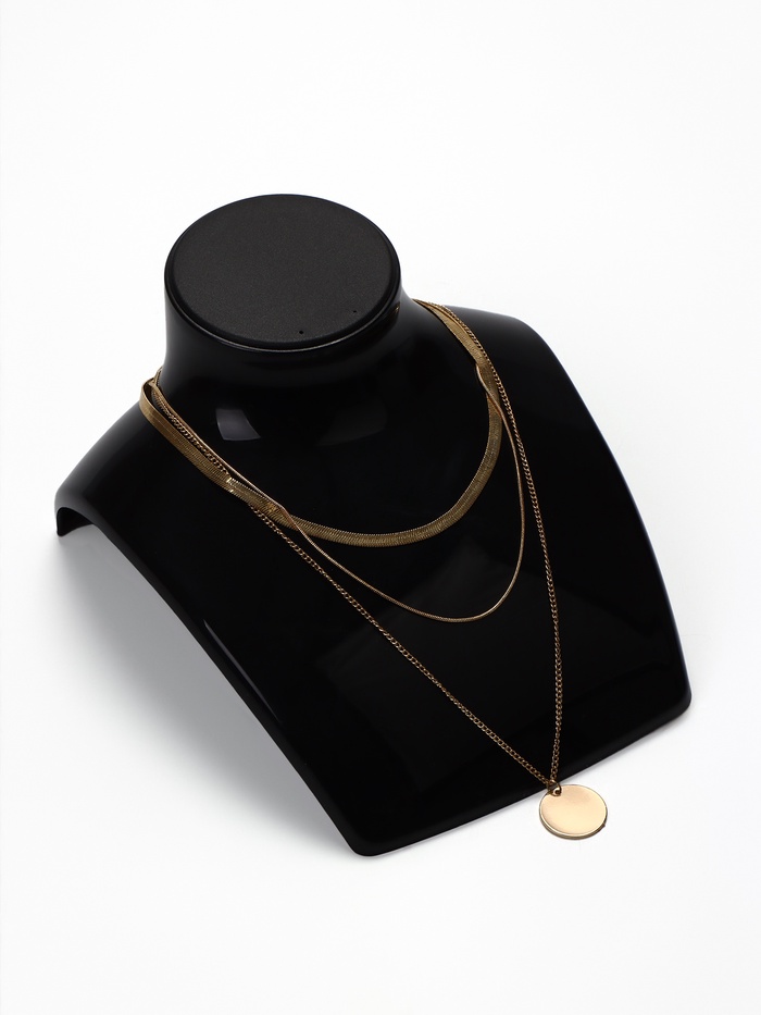 Бюст для украшений QF, 19.5×9.8×16 см, чёрный - Фото 1