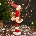 Новогодний шут «В платье в сеточку и мехом» 30 см, жёлто-красный - Фото 2