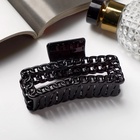 Крабик для волос «Изабель», прямой, 9 см, чёрный 7862179