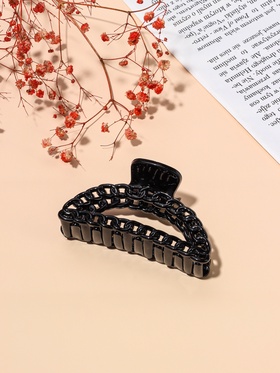 Крабик для волос «Изабель», дуга прямоугольник, 9 см, чёрный (комплект 12 шт)