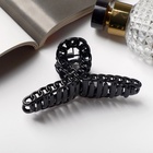 Краб для волос "Изабель" петля, 10 см,черный (12 шт) - фото 809154369