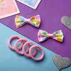 Набор для волос "Карапунька" (4 резинки, 2 зажима) шарики, 2 см 7862395