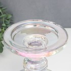 Подсвечник стекло на 1 свечу "Честность" d-3,5/8,5/10 см радужный прозрачный 11,5х11,5х24 см   78771 - фото 25487012