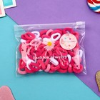 Резинки для волос «Махрушка», набор 80 шт., нежность, 2.5 см, белые, розовые - Фото 2