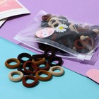 Резинки для волос «Махрушка», набор 80 шт., нежность, 2.5 см, коричневые - Фото 1