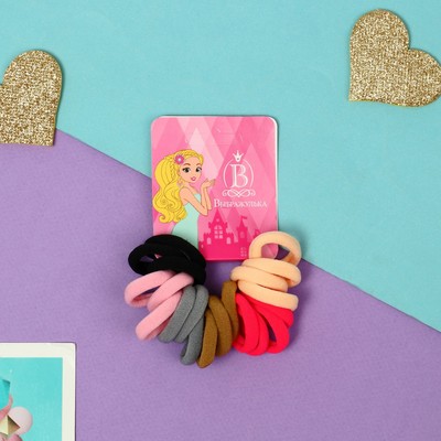 Резинки для волос «Синди», набор 20 шт., огонёк, 3 см