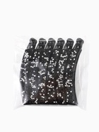 Банан для волос "Эмма" 9,5 см, серебристо-чёрный (6 шт) - фото 809334913